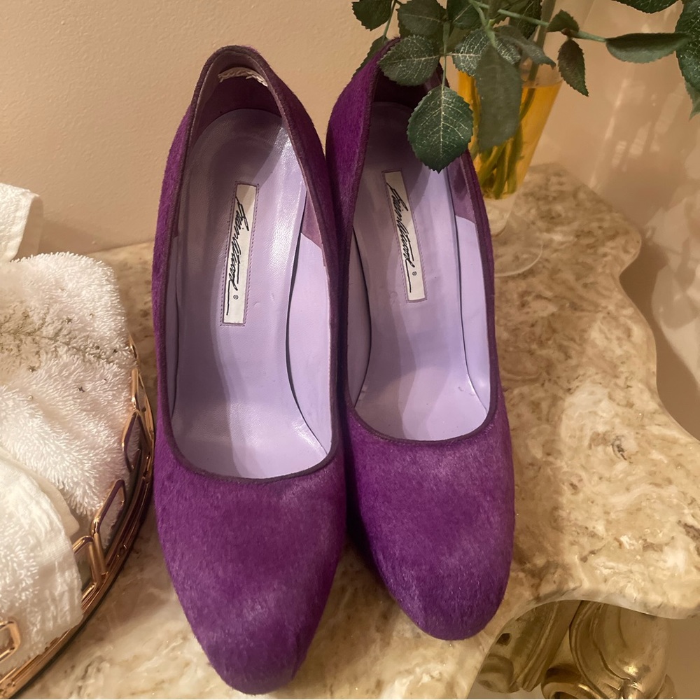 Brian Atwood suede heel - purple